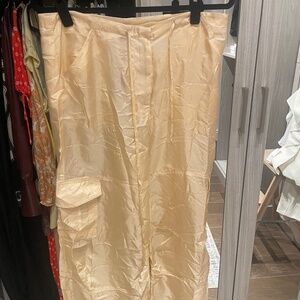 Dana Foley Silk Cargo Pants